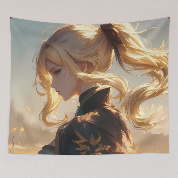 Item preview, Jean Genshin Impact Golden Field Sunrise Blonde Hair Noble Fantasy designed and sold by TanglenRabbit.