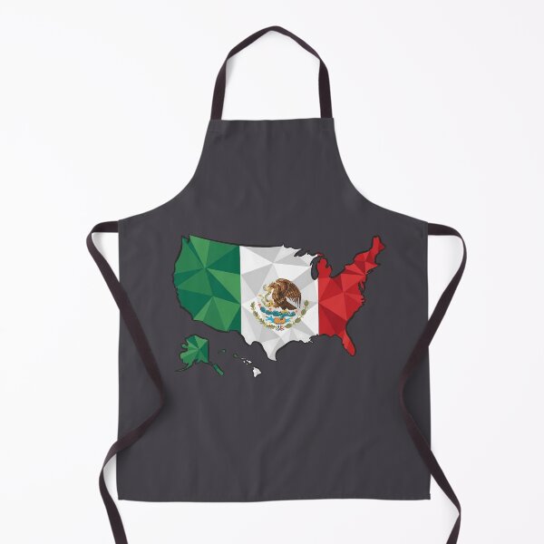 Item preview, USA Map Mexico Flag Heritage Modern Art designed and sold by MeldMerch Map & Flag Co..