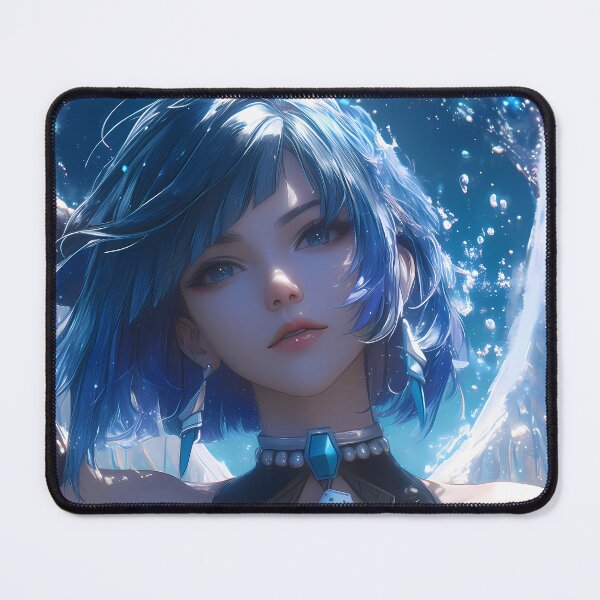Item preview, Yelan Genshin Impact Blue Hair Water Sparkle Cool Night Glam designed and sold by TanglenRabbit.