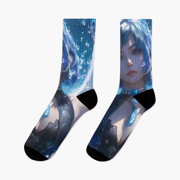 Item preview, Yelan Genshin Impact Blue Hair Water Sparkle Cool Night Glam designed and sold by TanglenRabbit.