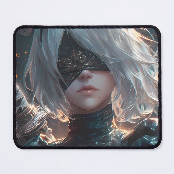 Item preview, 2B Nier Automata Silver Hair Blindfold Gothic Mood Android designed and sold by TanglenRabbit.