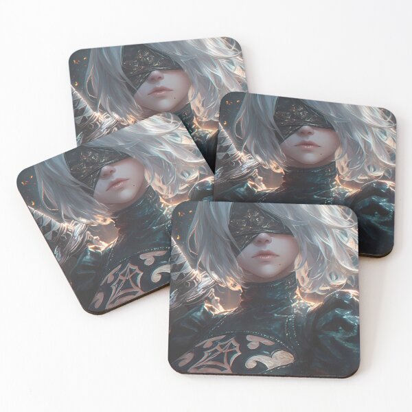 Item preview, 2B Nier Automata Silver Hair Blindfold Gothic Mood Android designed and sold by TanglenRabbit.