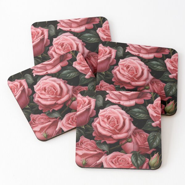 Item preview, Pink roses seamless pattern designed and sold by Leylita Design.