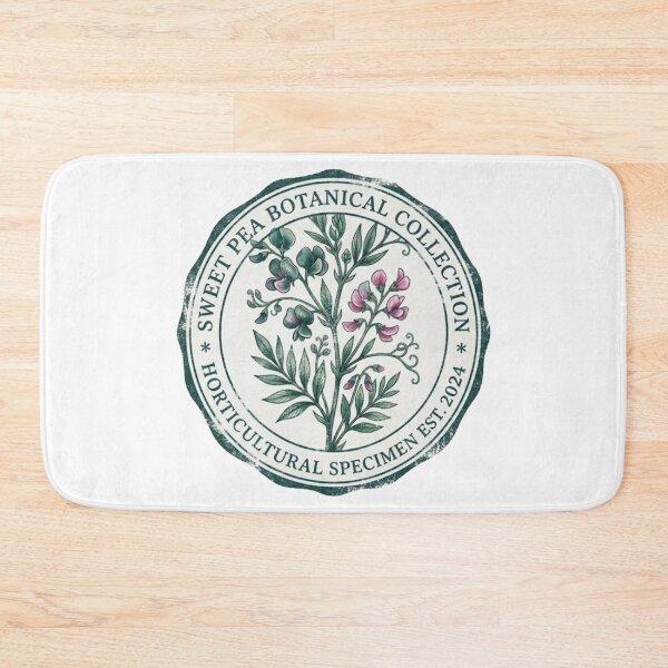 Item preview, Vintage Sweet Pea Plant Stamp Horticulture Circle designed and sold by Digital Duniyah.