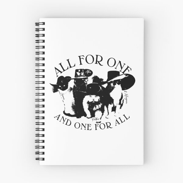 Item preview, ALL FOR ONE THREE MUSKETEERS DUMAS CATS designed and sold by Madjack Tees Kiwi SuperStore.