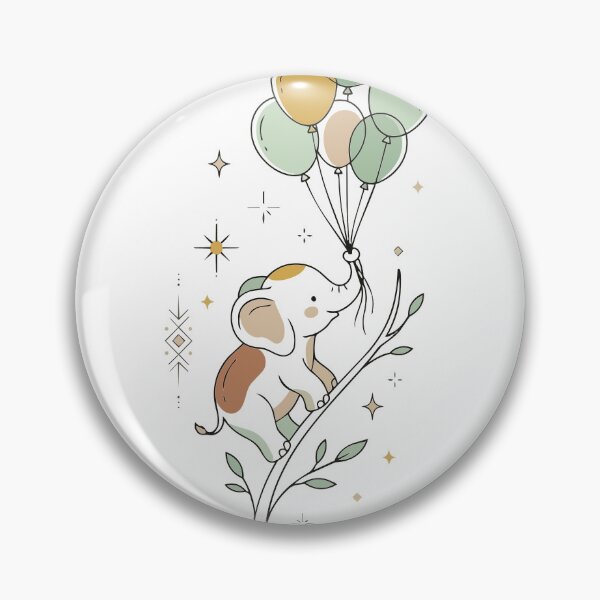 Item preview, Mystical Celestial Elephant with Balloons Art designed and sold by BestChoiceService.