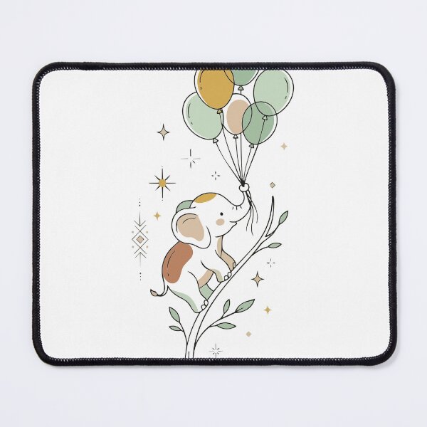 Item preview, Mystical Celestial Elephant with Balloons Art designed and sold by BestChoiceService.