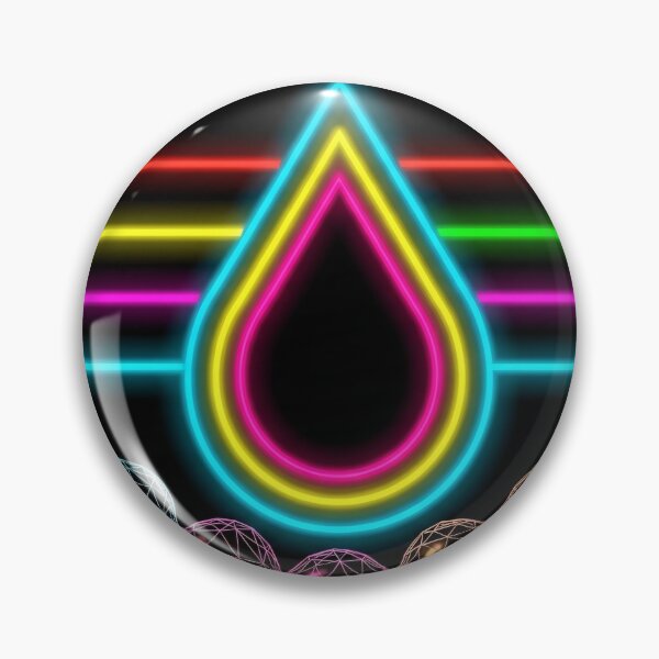 Item preview, Diseño geométrico en forma de lágrima estilo synthwave neón designed and sold by PixorStudio.