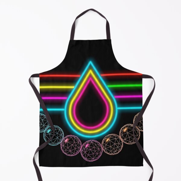 Item preview, Neon Synthwave Teardrop Geometric Design designed and sold by PixorStudio.