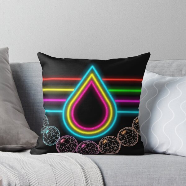 Item preview, Neon Synthwave Teardrop Geometric Design designed and sold by PixorStudio.