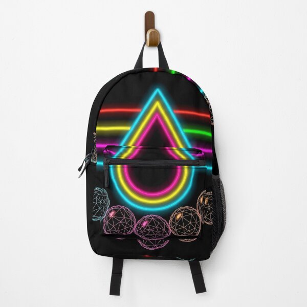 Item preview, Neon Synthwave Teardrop Geometric Design designed and sold by PixorStudio.