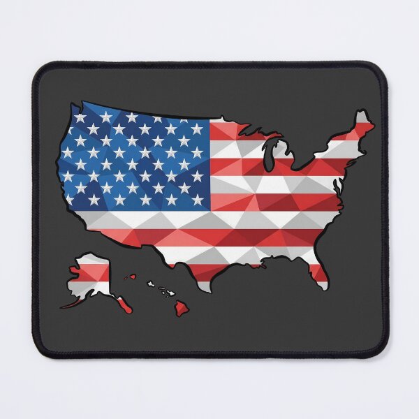 Item preview, USA Map and Flag Modern Art designed and sold by MeldMerch Map & Flag Co..