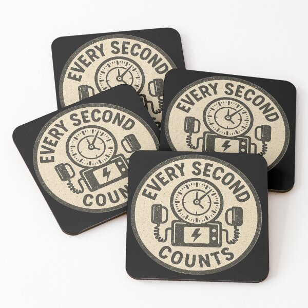 Item preview, Time Is Muscle — Defibrillator & Clock Graphic designed and sold by Hallway-Med.