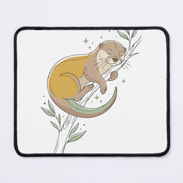 Item preview, Mystical Celestial Sleeping Otter Botanical Art designed and sold by BestChoiceService.