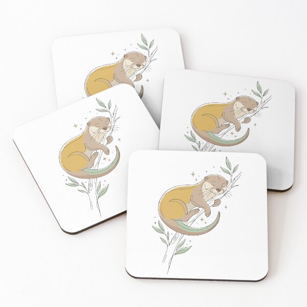 Item preview, Mystical Celestial Sleeping Otter Botanical Art designed and sold by BestChoiceService.