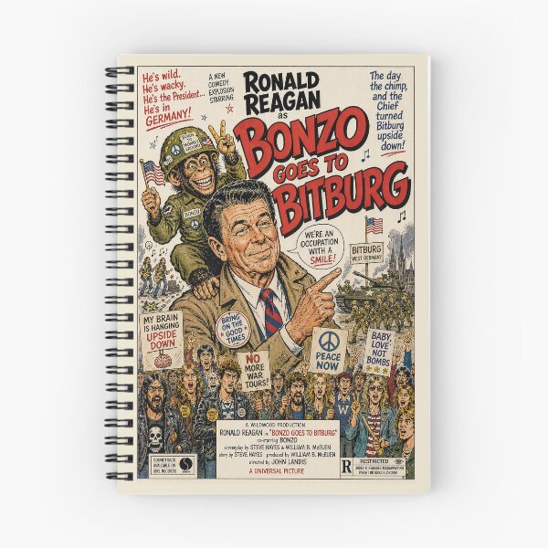 Item preview, Bonzo Goes to Bitburg – Retro Punk Satire Movie Poster | 70s Counterculture Political Parody Art designed and sold by DiamondSkyShirt.