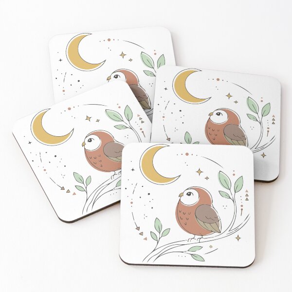 Item preview, Mystical Celestial Owl and Crescent Moon Art designed and sold by BestChoiceService.