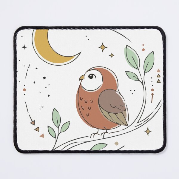 Item preview, Mystical Celestial Owl and Crescent Moon Art designed and sold by BestChoiceService.