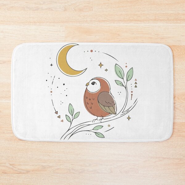Item preview, Mystical Celestial Owl and Crescent Moon Art designed and sold by BestChoiceService.