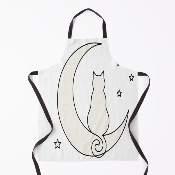 Item preview, Minimal Line Art-Cat on The Moon designed and sold by DinsignStudio.
