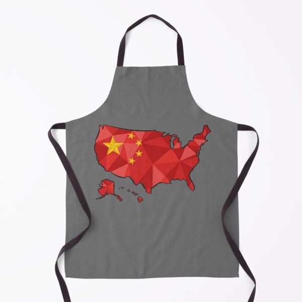 Item preview, USA Map China Flag Heritage Modern Art designed and sold by MeldMerch Map & Flag Co..