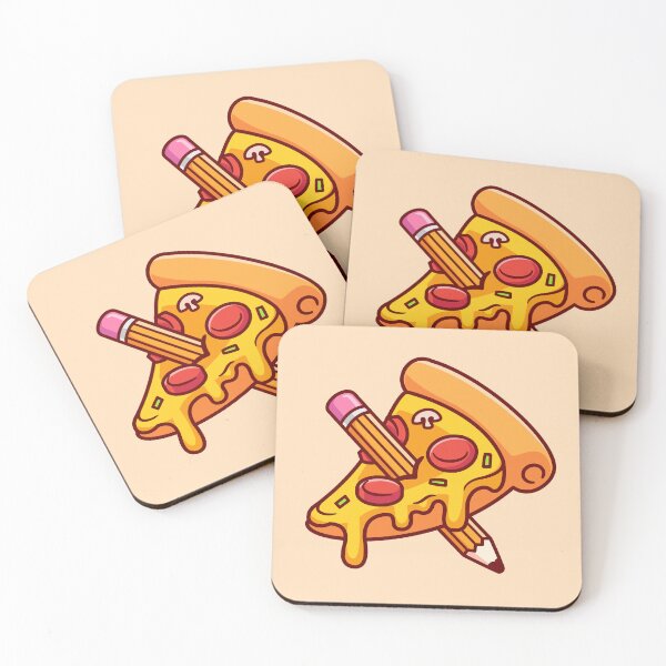 Item preview, pizza-pencil-cartoon-vector-icon-illustration-food-object-icon-isolated-flat-vector designed and sold by hjian8219.