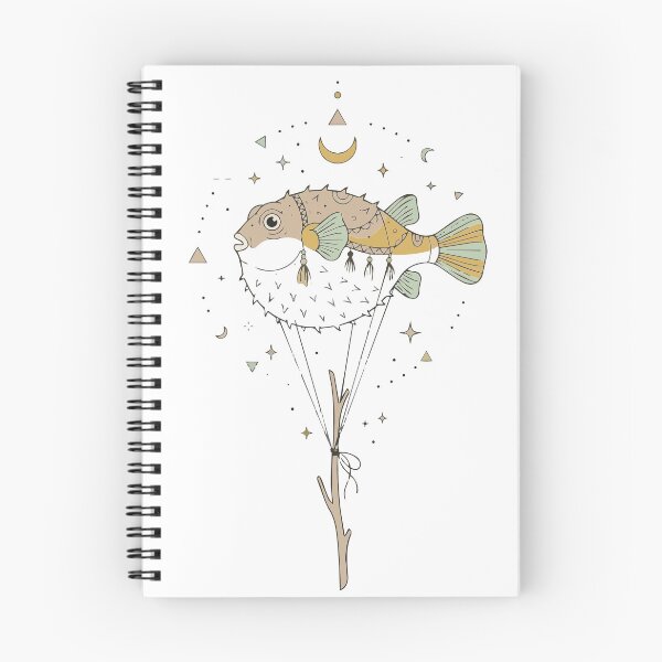 Item preview, Mystical Celestial Pufferfish Balloon Botanical Art designed and sold by BestChoiceService.