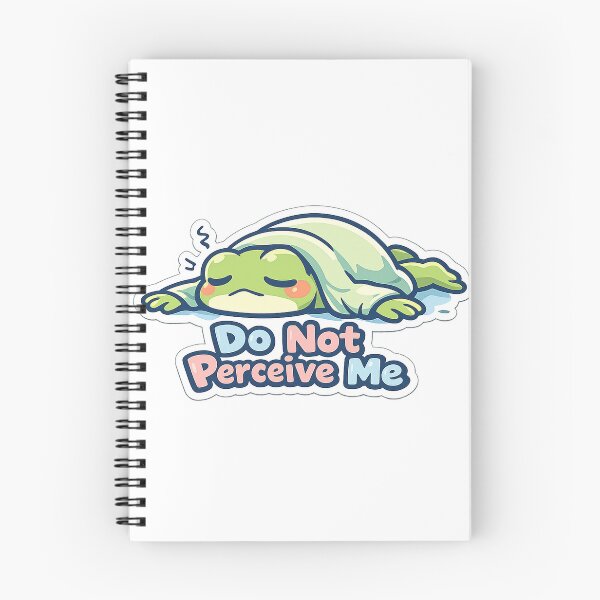 Item preview, Do Not Perceive Me Frog Sticker – Dramatic Face-Down Frog designed and sold by InkWanderStudio.
