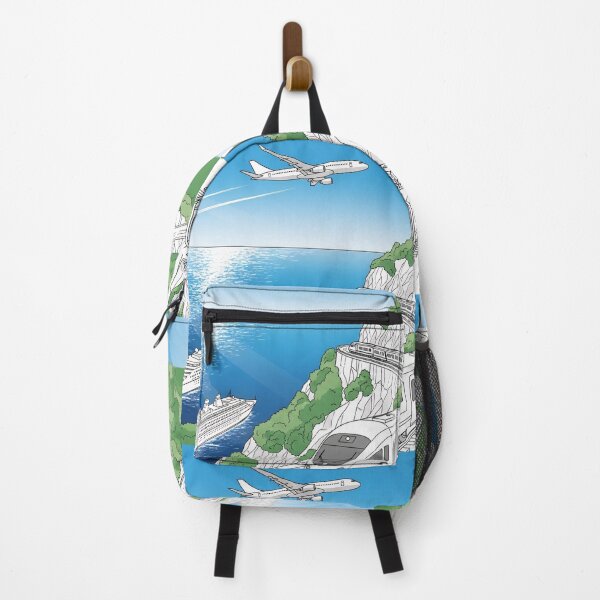 Item preview, Coastal Travel Train Ocean Line Art designed and sold by PixorStudio.