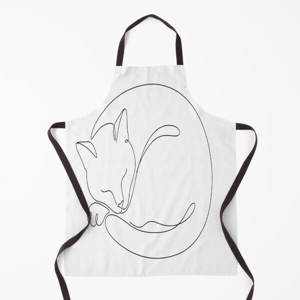 Item preview, Minimal Line Art-Sleeping Cat designed and sold by DinsignStudio.