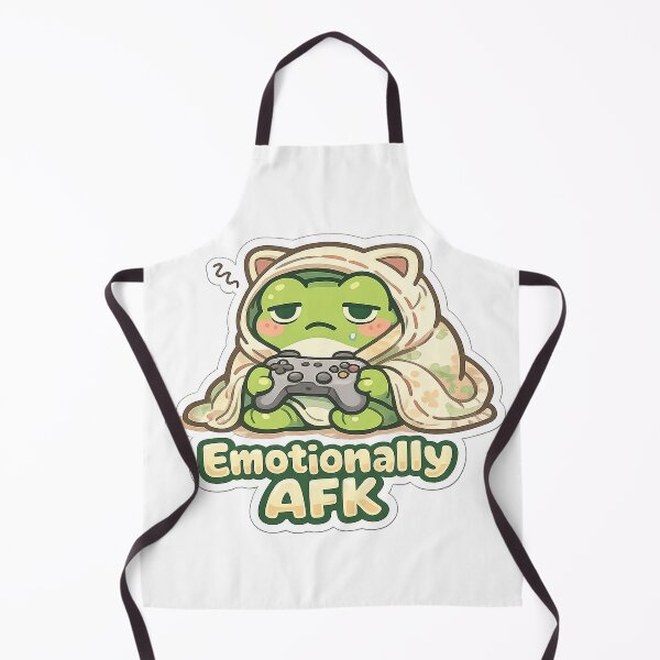 Item preview, Emotionally AFK Frog Sticker – Cozy Gamer Frog with Controller designed and sold by InkWanderStudio.