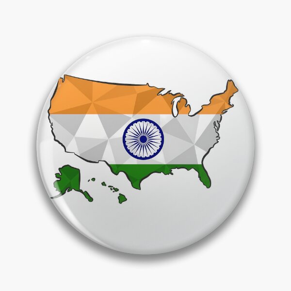 Item preview, USA Map India Flag Heritage Modern Art designed and sold by MeldMerch Map & Flag Co..