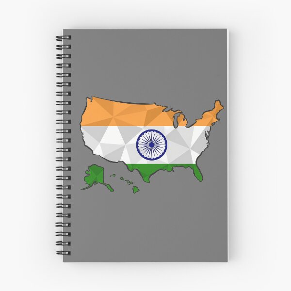 Item preview, USA Map India Flag Heritage Modern Art designed and sold by MeldMerch Map & Flag Co..