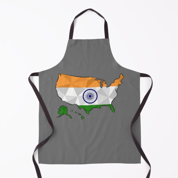 Item preview, USA Map India Flag Heritage Modern Art designed and sold by MeldMerch Map & Flag Co..