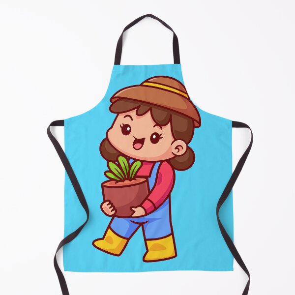 Item preview, cute-woman-farmer-holding-plant-pot-cartoon-vector-icon-illustration-people-nature-isolated-flat designed and sold by hjian8219.
