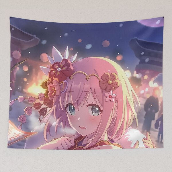 Item preview, Yui Winter Blossom Kimono Princess Connect Game Anime Girl designed and sold by 108Recordings.