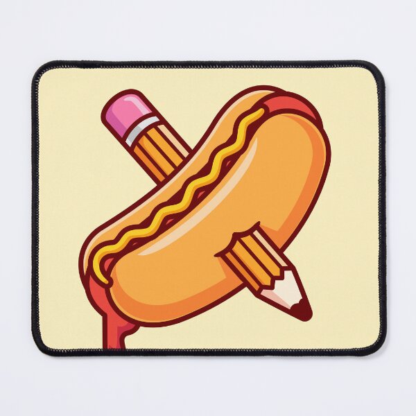Item preview, hotdog-pencil-cartoon-vector-icon-illustration-food-object-icon-isolated-flat-vector designed and sold by hjian8219.