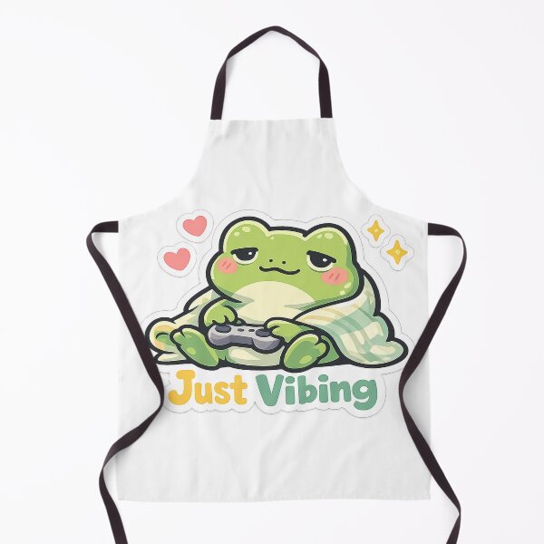 Item preview, Just Vibing Frog Sticker – Relaxed Cute Frog Aesthetic designed and sold by InkWanderStudio.