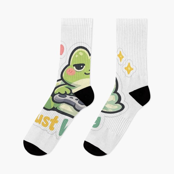 Item preview, Just Vibing Frog Sticker – Relaxed Cute Frog Aesthetic designed and sold by InkWanderStudio.