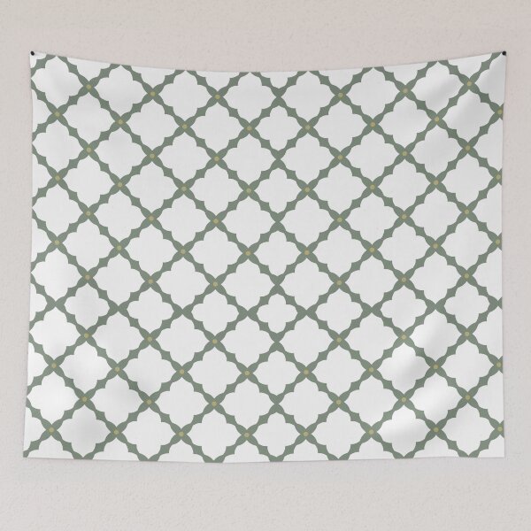 Item preview, Soft Sage Lattice Pattern designed and sold by yara.lahdo.