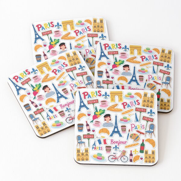 Item preview, Cute Paris Variety Scattered Sticker Sheet Art designed and sold by LABUTI-SHOP.