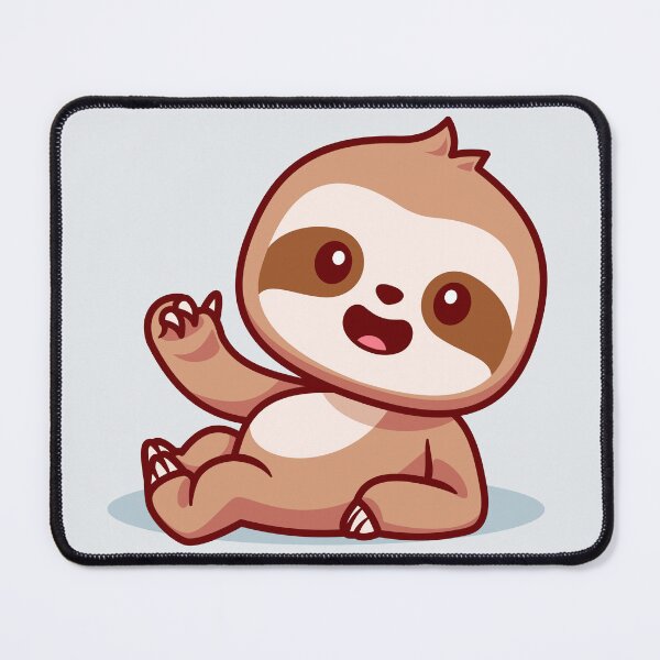 Item preview, cute-sloth-lay-floor-cartoon-vector-icon-illustration-animal-nature-icon-isolated-flat-vector designed and sold by hjian8219.