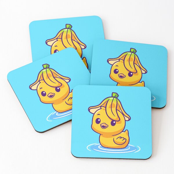 Item preview, cute-duck-with-banana-head-cartoon-vector-icon-illustration-animal-food-icon-isolated-flat designed and sold by hjian8219.
