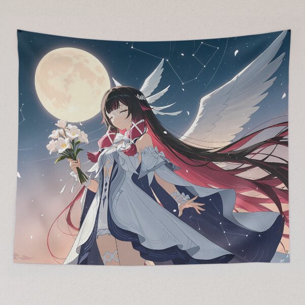 Item preview, Columbina Genshin Impact Moonlit Angel Wings Twilight Bouquet designed and sold by 108Recordings.