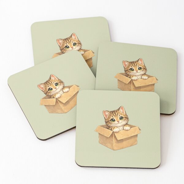 Item preview, cat inside a box designed and sold by PasoaPaso2025.
