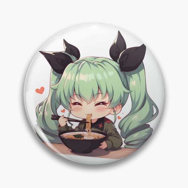 Item preview, Anchovy Girls Und Panzer Chibi Ramen Hearts Kawaii Vibes designed and sold by mildaclairmo.