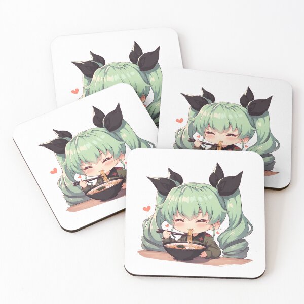 Item preview, Anchovy Girls Und Panzer Chibi Ramen Hearts Kawaii Vibes designed and sold by mildaclairmo.