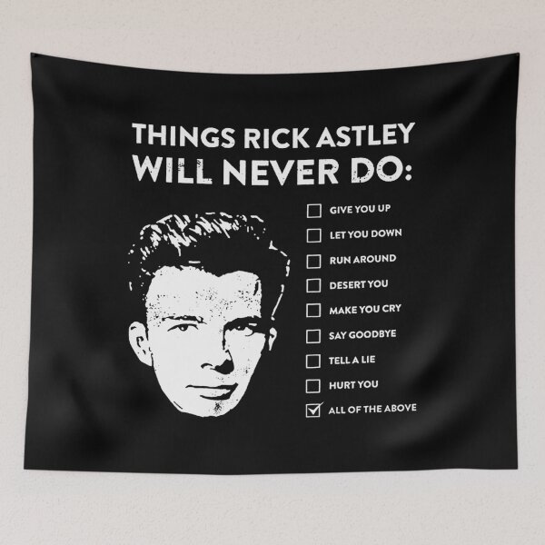 Item preview,  Things Rick Astley Will Never Do designed and sold by tegrammer.