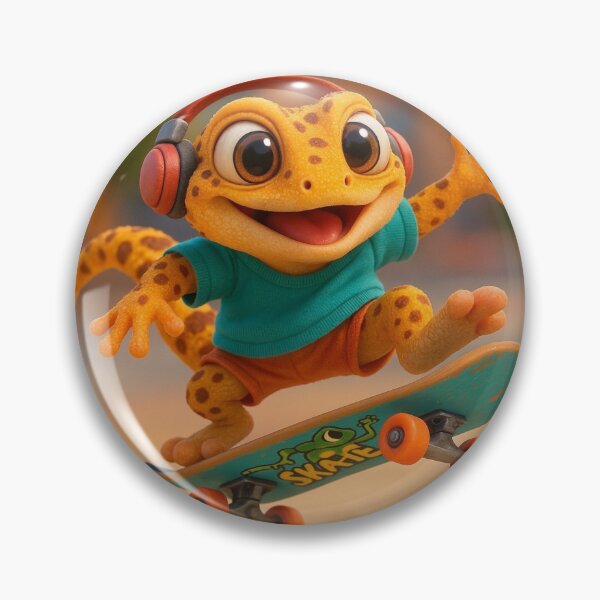 Item preview, Skater Tangerine Leopard Gecko designed and sold by Sillytoe.