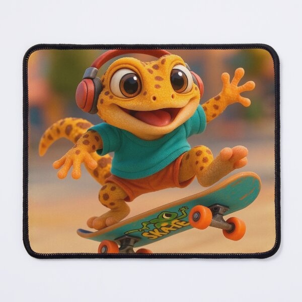 Item preview, Skater Tangerine Leopard Gecko designed and sold by Sillytoe.